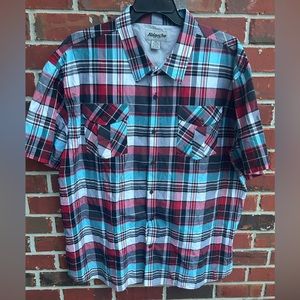 Ablanche New York Mens Big & TallMulticolored Short Sleeve Button Down 5XL Shirt